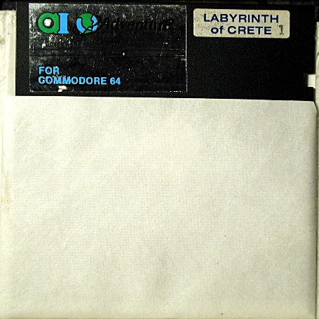Media for Labyrinth of Crete (Commodore 64) (Styrofoam folder)