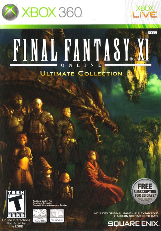 Front Cover for Final Fantasy XI Online: Ultimate Collection (Xbox 360)