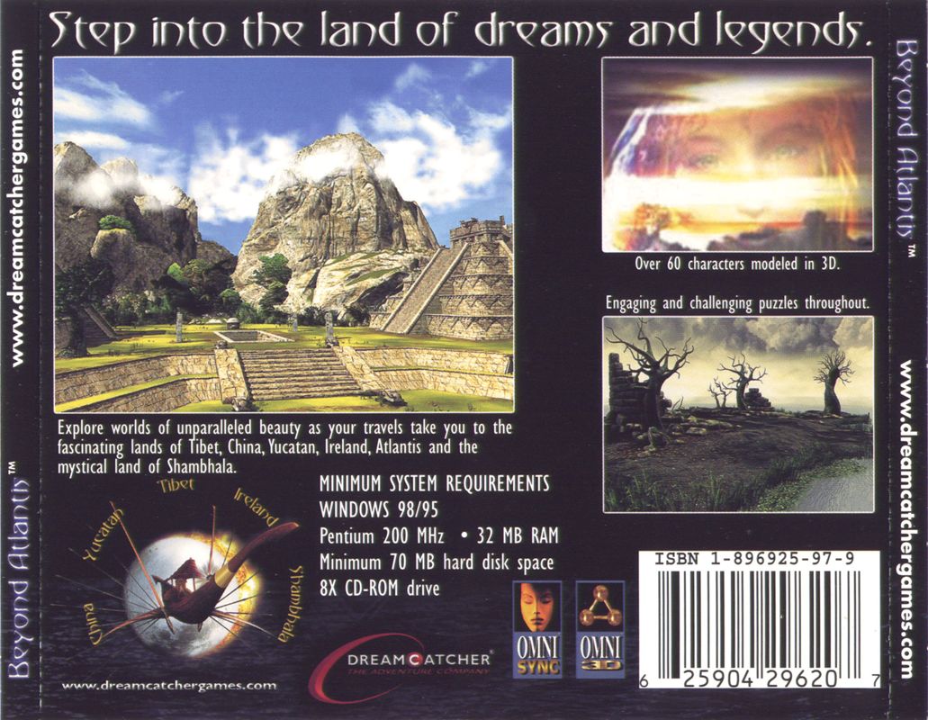 Other for Beyond Atlantis (Windows): Jewel Case - Back