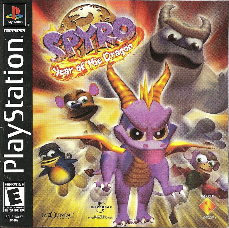 Front Cover for Spyro: Year of the Dragon (PlayStation)