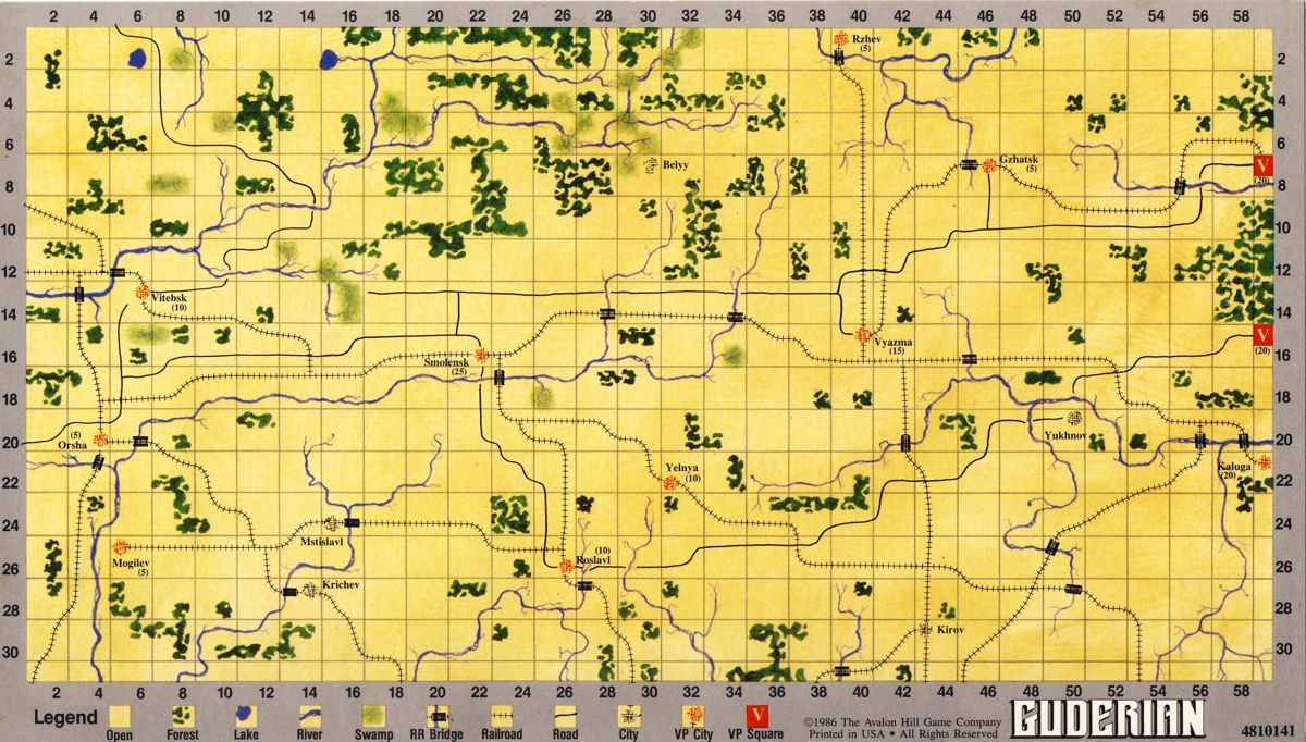 Extras for Guderian (Apple II): Battle Map
