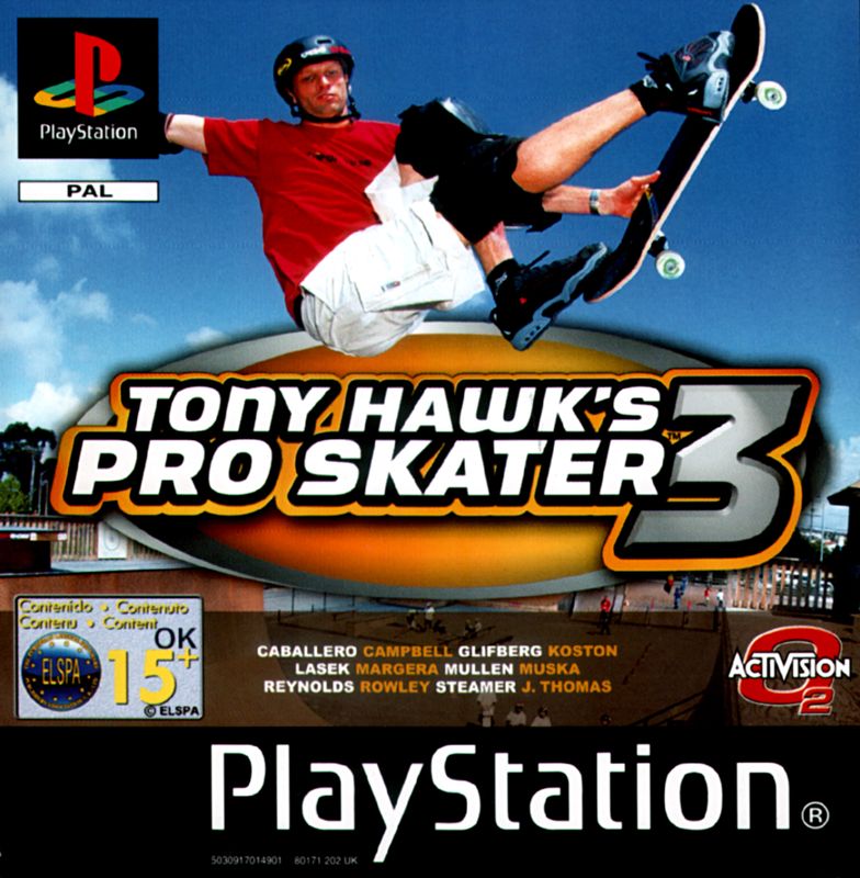 Front Cover for Tony Hawk's Pro Skater 3 (PlayStation)