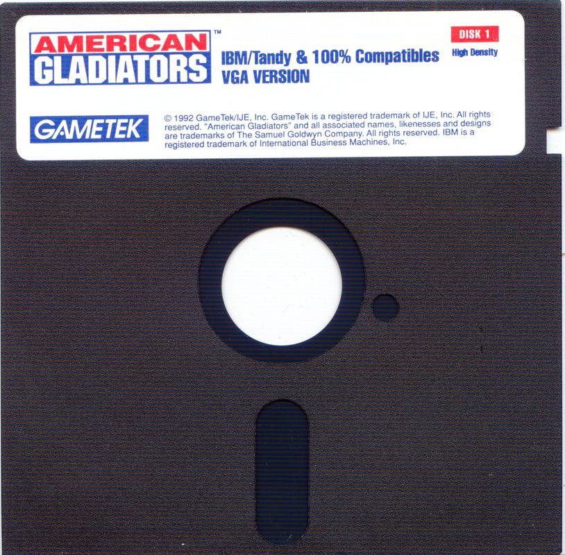 Media for American Gladiators (DOS): Disk 1/2