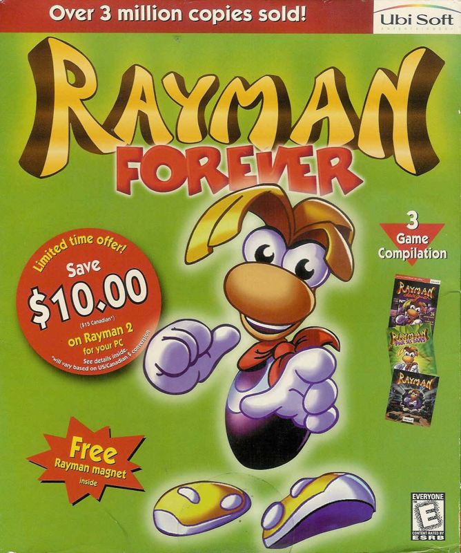Front Cover for Rayman Forever (Windows): Includes Rayman2 promo