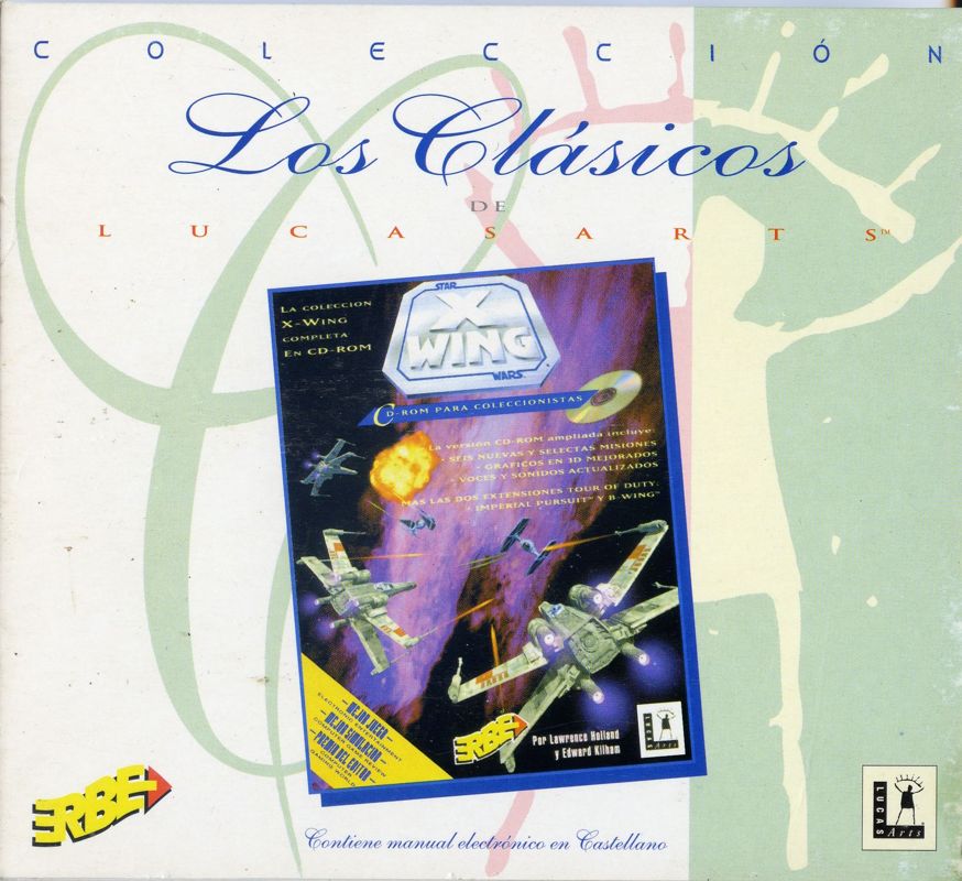 Front Cover for Star Wars: X-Wing - Collector's CD-ROM (DOS) ("Los clásicos de Lucasarts" Spanish release)