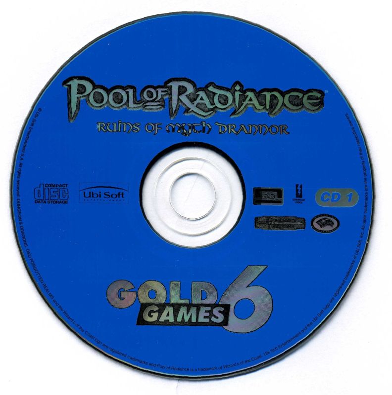 Media for Gold Games 6 (Windows): Pool of Radiance: Ruins of Myth Drannor Disc