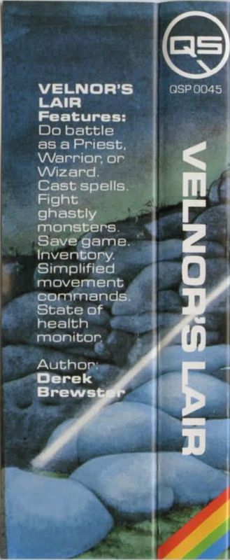 Back Cover for Velnor's Lair (ZX Spectrum)