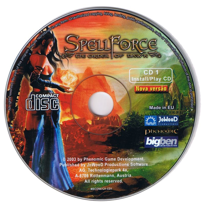 Media for SpellForce: The Order of Dawn (Windows) (Mega Score covermount, fixed version): Disc 1/2