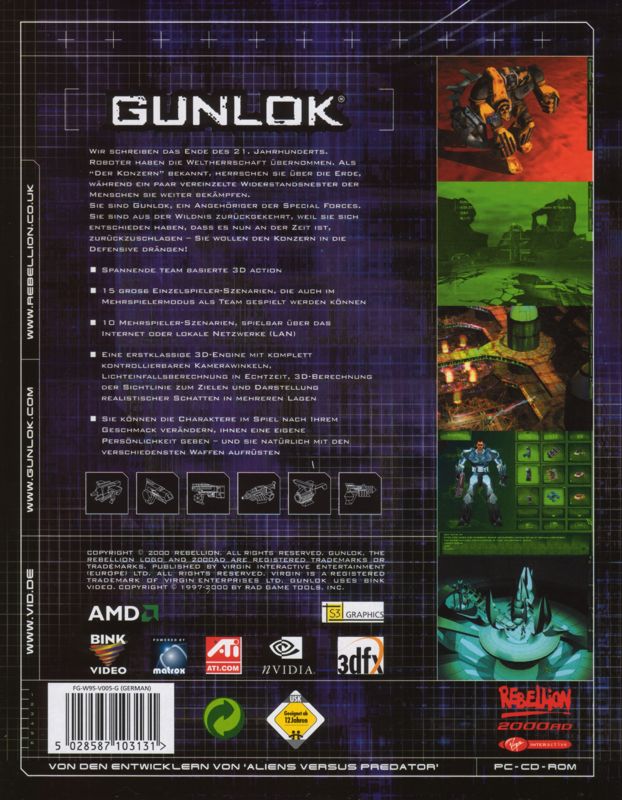 Back Cover for Gunlok (Windows)