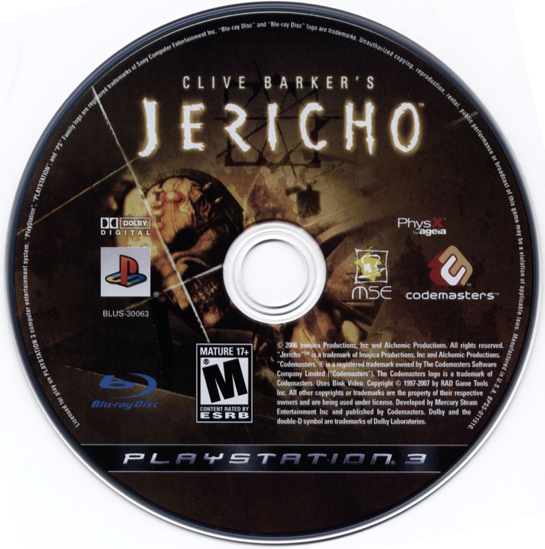 Media for Clive Barker's Jericho (PlayStation 3)