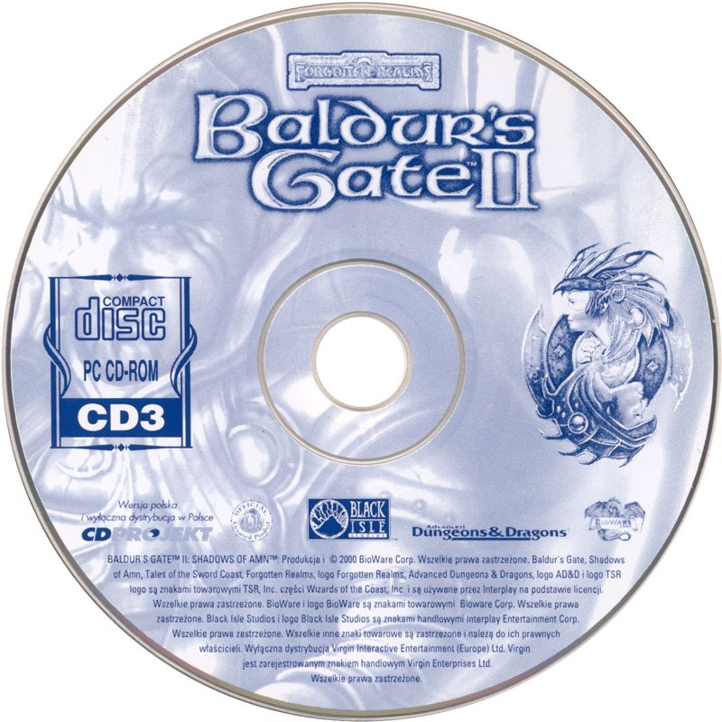 Media for Baldur's Gate II: Shadows of Amn (Windows): Disc 3/4