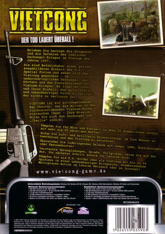 Back Cover for Vietcong (Windows) (Re-release)