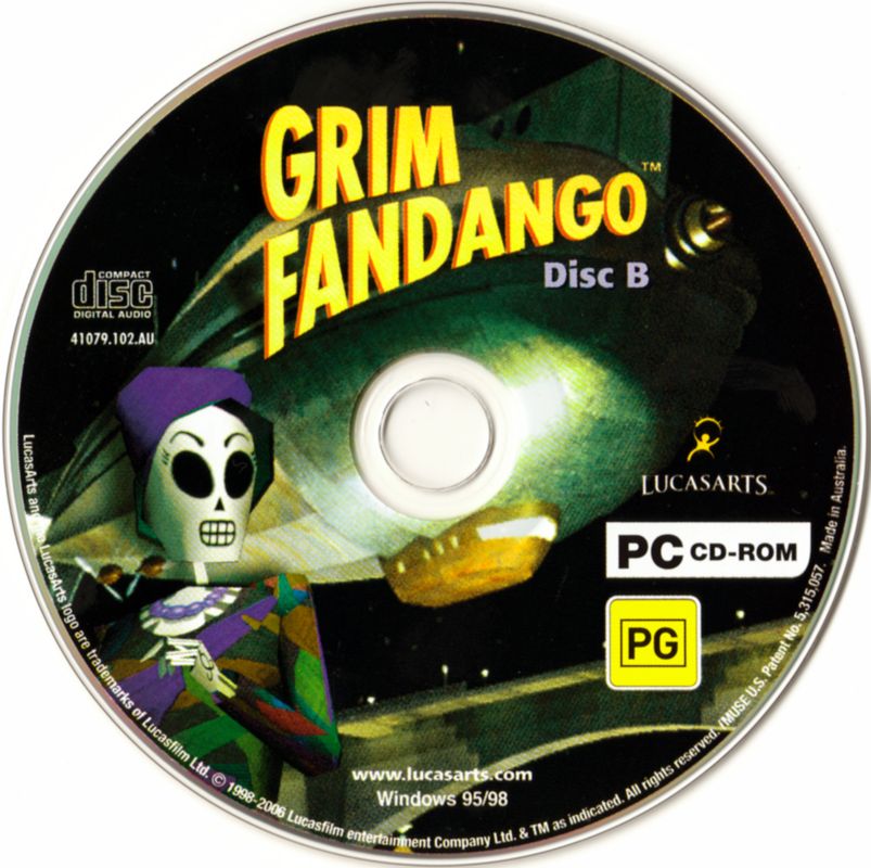 Media for Grim Fandango (Windows) (LucasArts Classic release): Disc 2