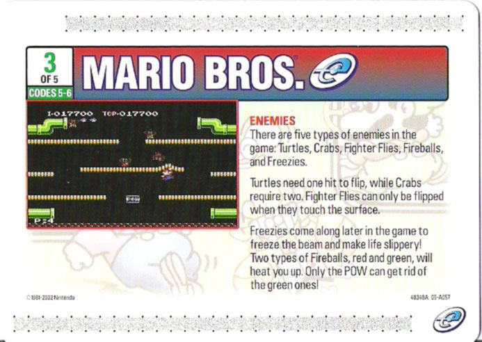 Media for Mario Bros. (Game Boy Advance) (e-Reader): e-Card 3