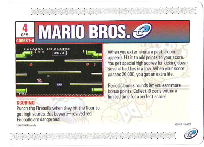 Media for Mario Bros. (Game Boy Advance) (e-Reader): e-Card 4