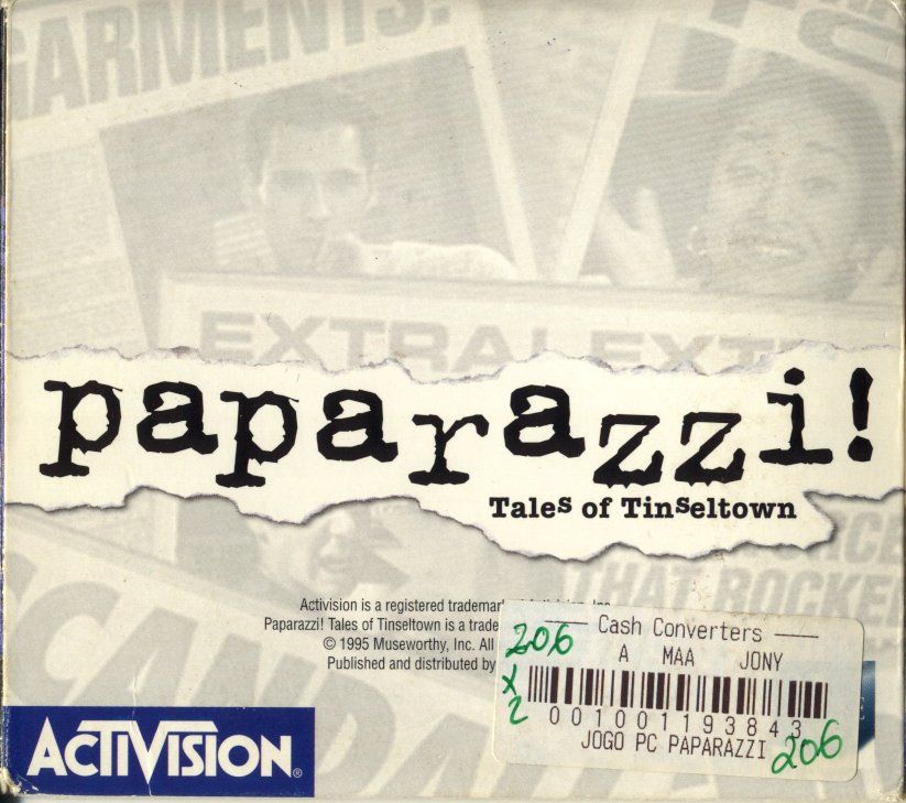 Other for Paparazzi!: Tales of Tinseltown (Windows and Windows 3.x): Disc Case - Back