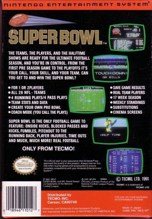 Tecmo Super Bowl (1993) - MobyGames