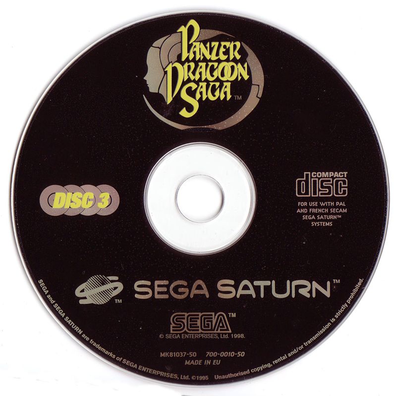 Media for Panzer Dragoon Saga (SEGA Saturn): Disc 3
