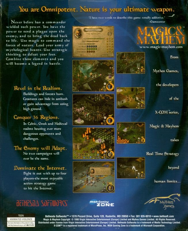 Back Cover for Magic & Mayhem (Windows)
