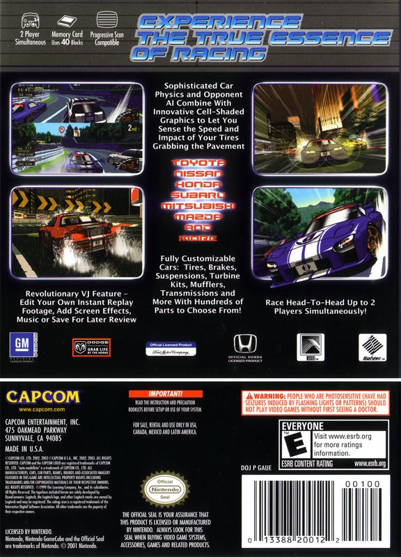 Back Cover for Auto Modellista (GameCube)