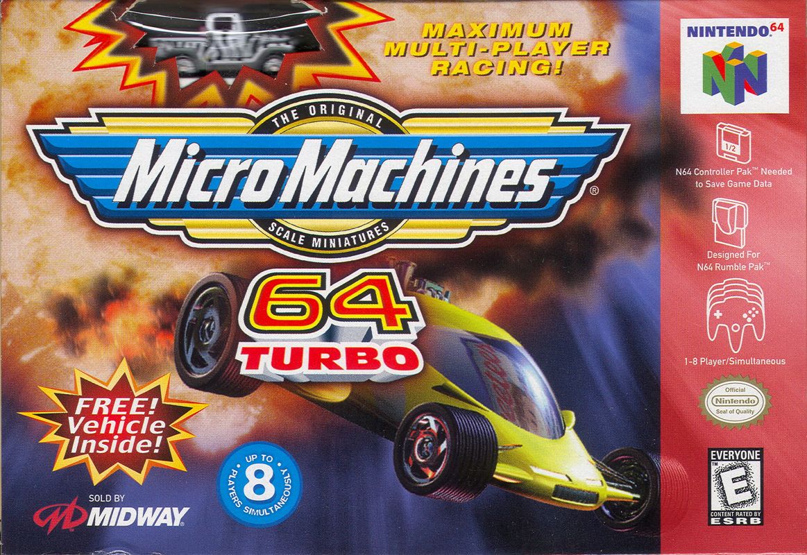 Front Cover for Micro Machines 64 Turbo (Nintendo 64): Shows Free Vehicle