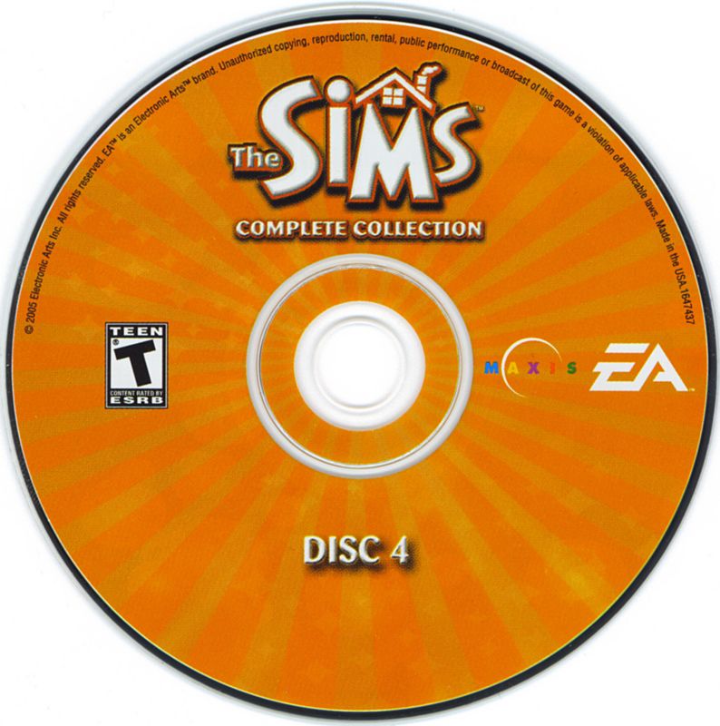 Media for The Sims: Complete Collection (Windows): Disc 4