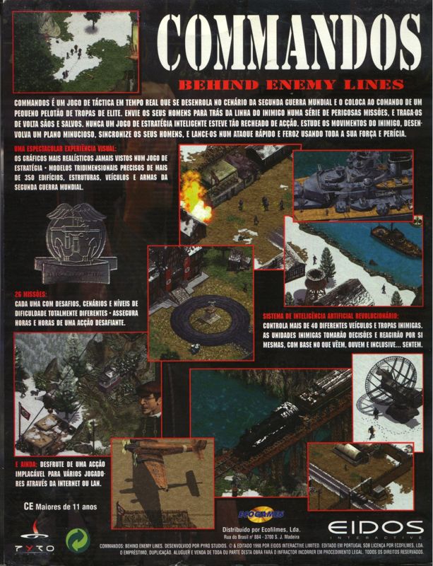 Commandos Behind Enemy Lines cover or packaging material MobyGames