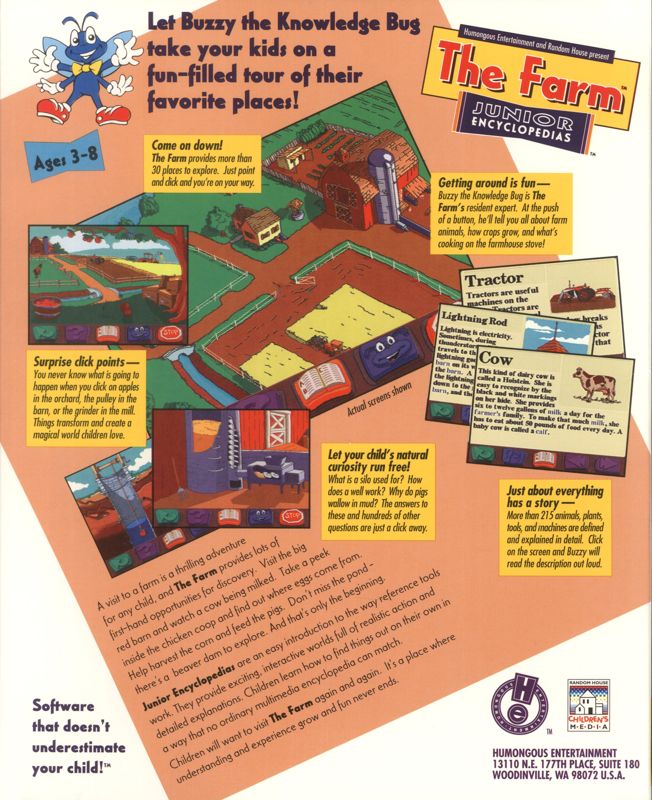 Back Cover for Let's Explore: The Farm - With Buzzy (Windows)