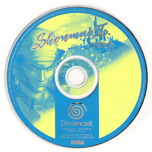 Media for Shenmue II (Dreamcast): Disc 3