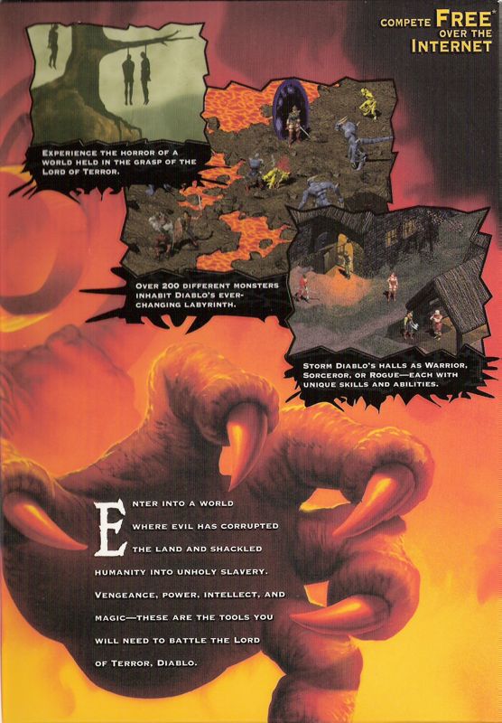 Inside Cover for Diablo (Macintosh and Windows) (Diablo (Game of the Year) re-release): Right Flap