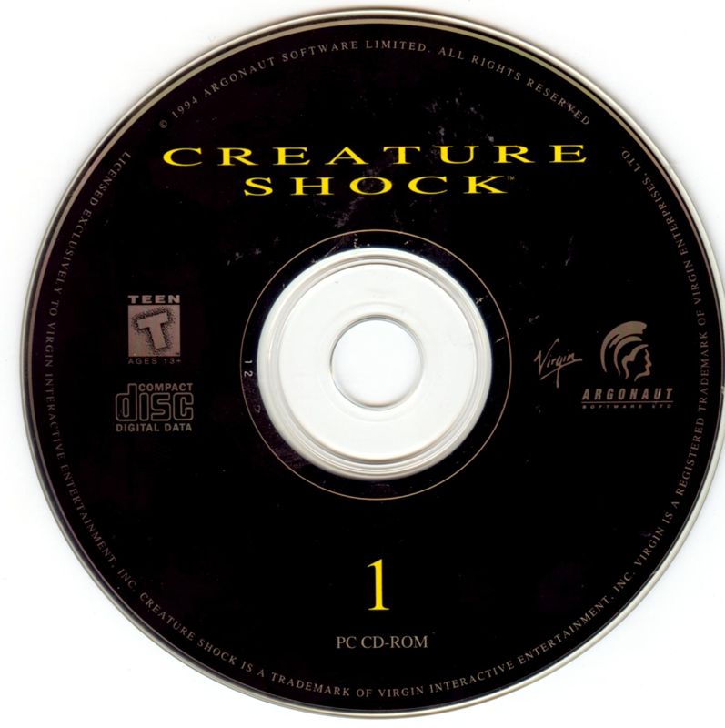 Media for Creature Shock (DOS): Disc 1