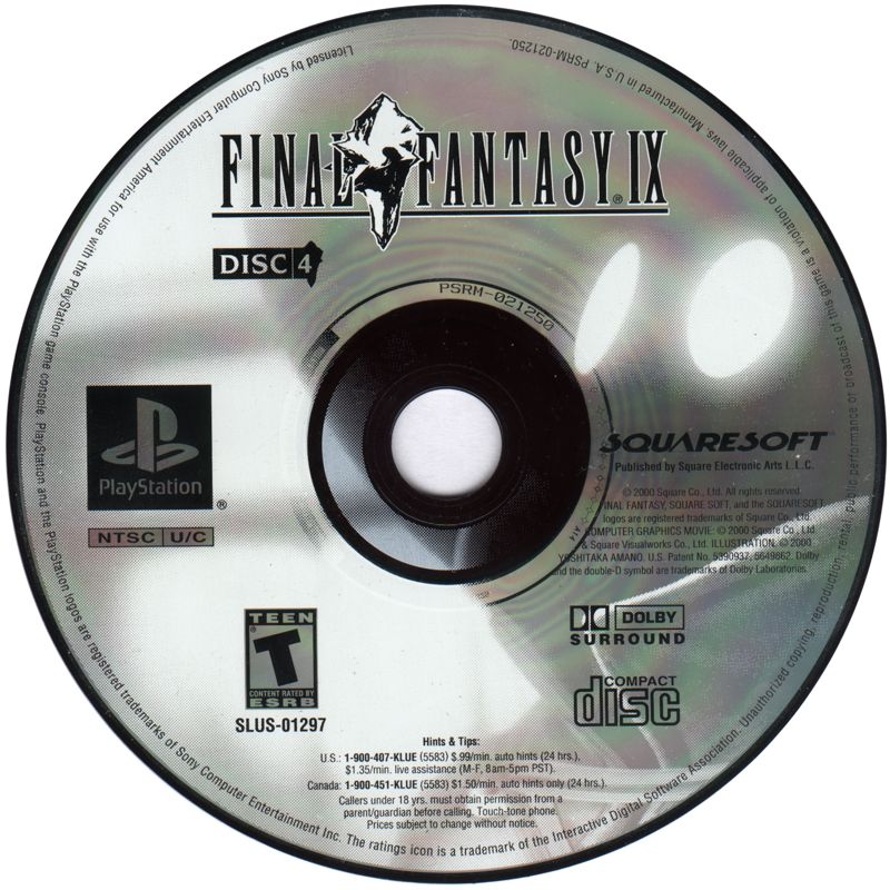 Media for Final Fantasy IX (PlayStation): Disc 4