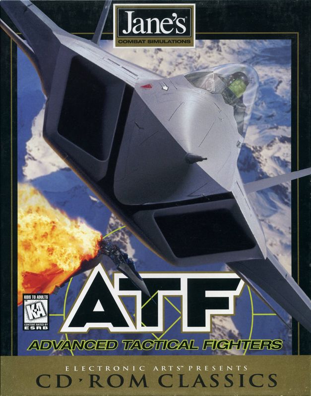 Front Cover for Jane's Combat Simulations: ATF - Advanced Tactical Fighters (DOS) (CD-ROM Classics release)