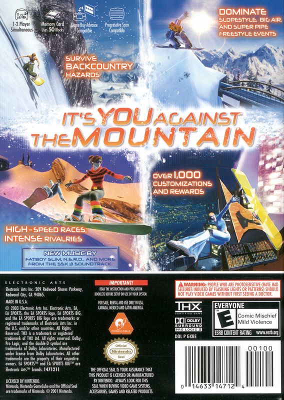 Back Cover for SSX 3 (GameCube)