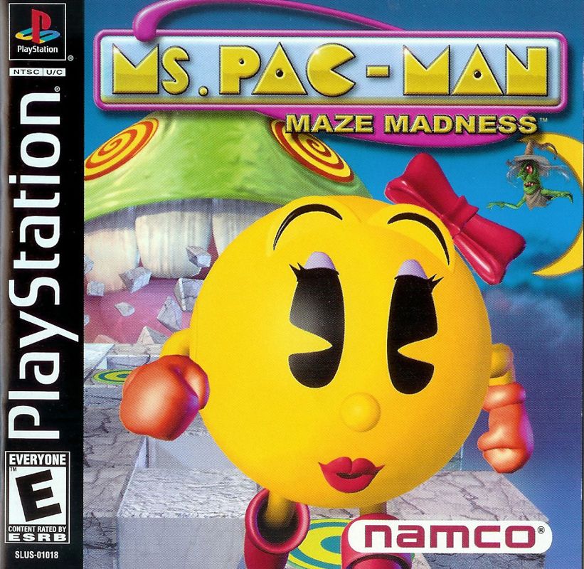 Front Cover for Ms. Pac-Man Maze Madness (PlayStation)