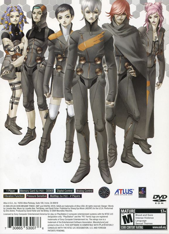 Other for Shin Megami Tensei: Digital Devil Saga (PlayStation 2): Keep Case: Back