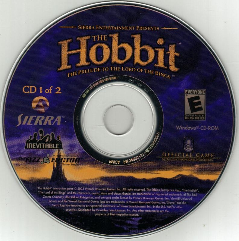 Media for The Hobbit (Windows): Disc 1/2