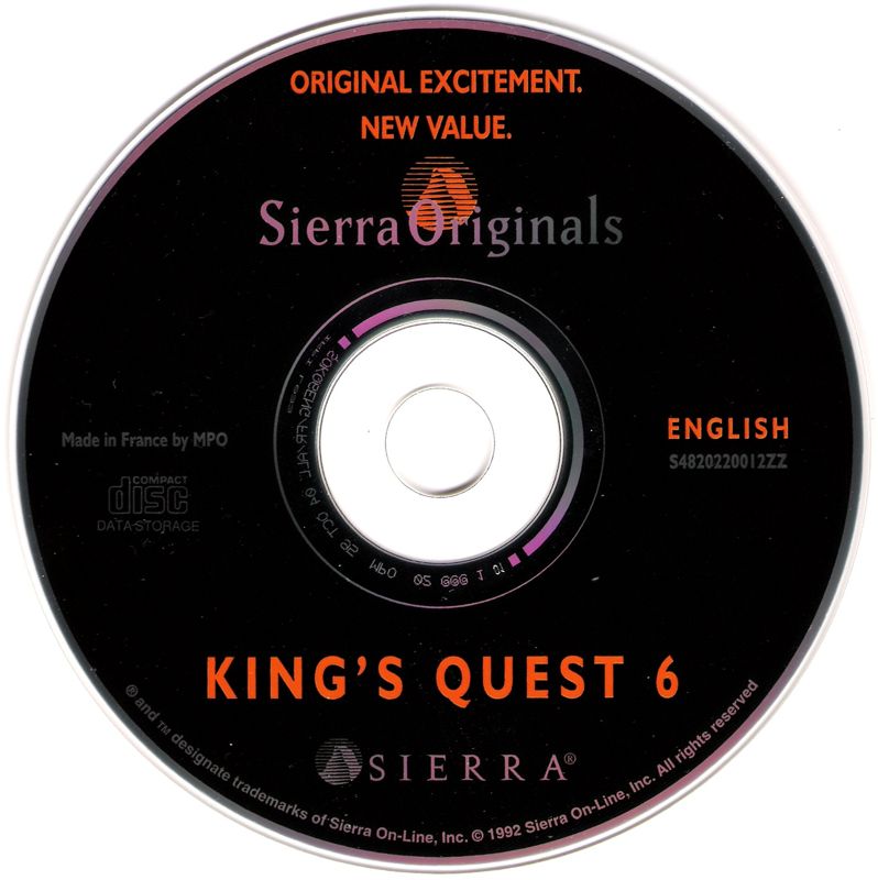 Media for King's Quest VI: Heir Today, Gone Tomorrow (DOS and Windows 3.x) (SierraOriginals release)