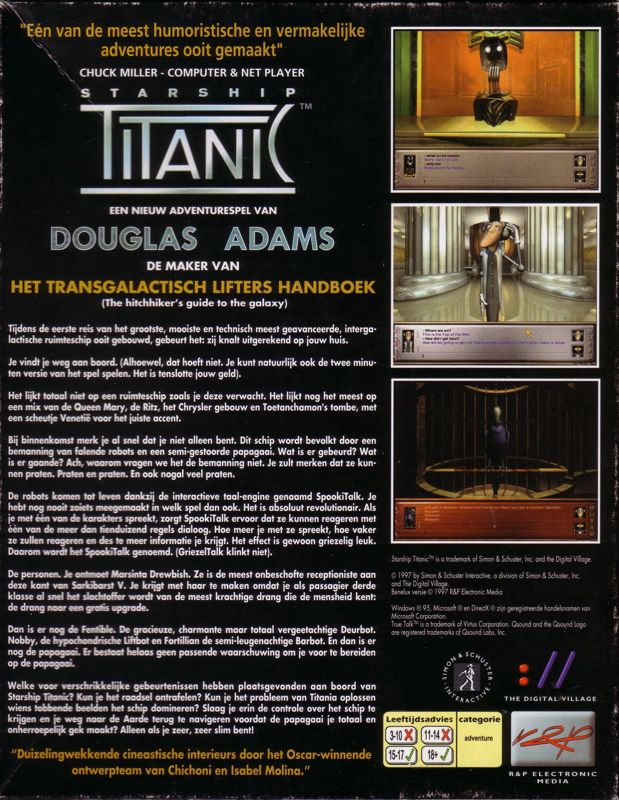 Back Cover for Starship Titanic (Windows)