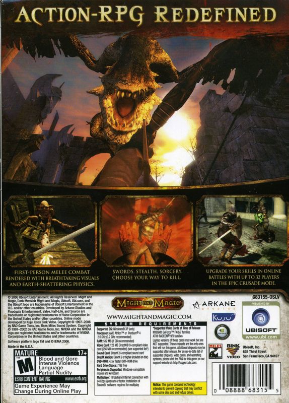 Dark Messiah: Might and Magic cover or packaging material - MobyGames