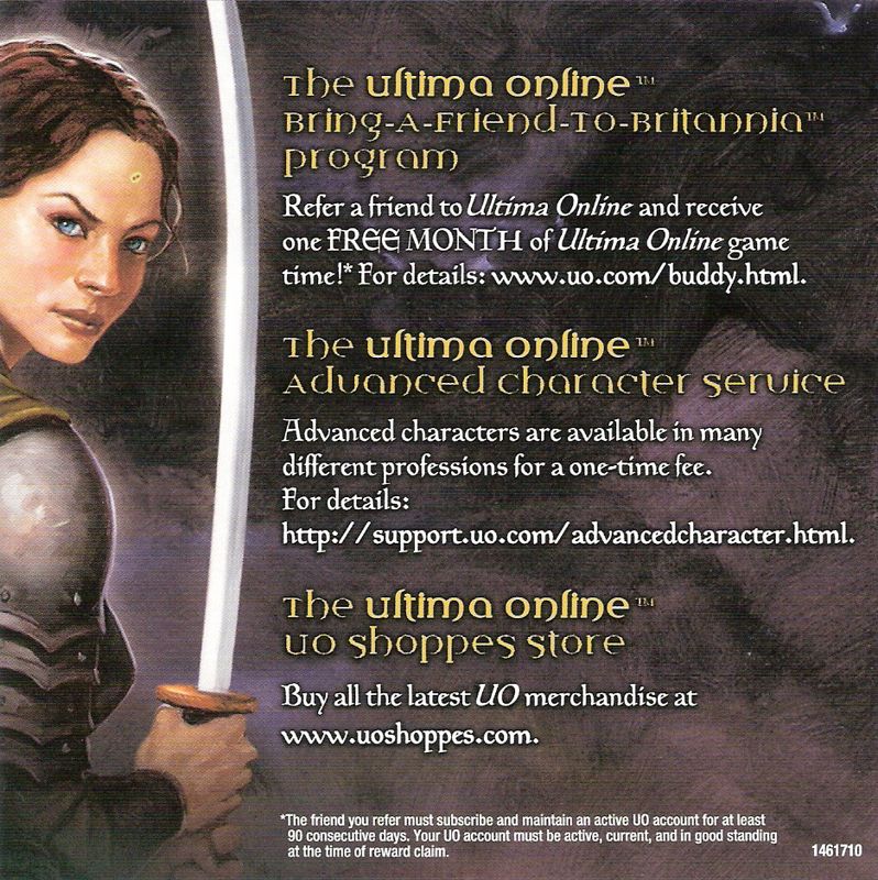 Other for Ultima Online: Age of Shadows (Windows): Jewel Case - Inlay