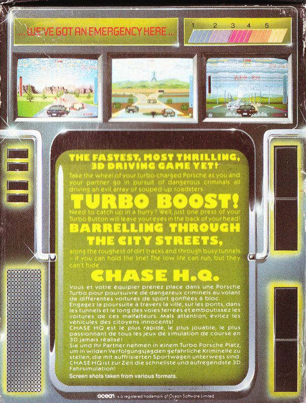 Back Cover for Chase H.Q. (ZX Spectrum)