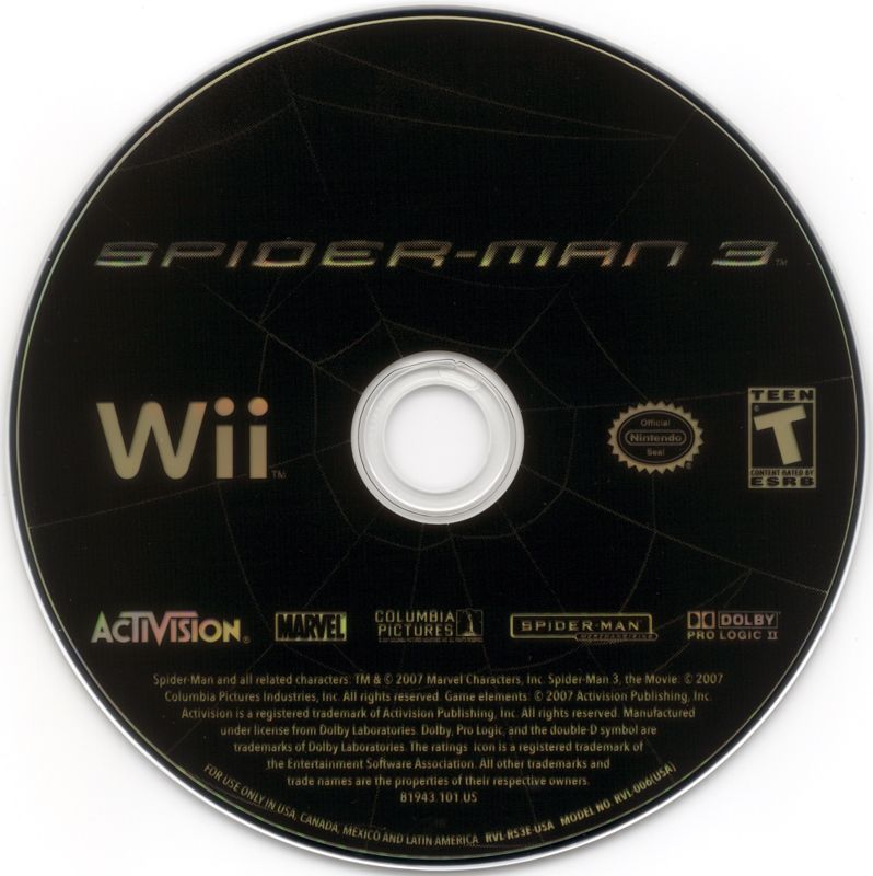 Media for Spider-Man 3 (Wii)