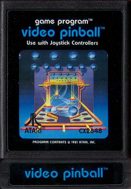 Media for Video Pinball (Atari 2600) (Alternate Back Cover)