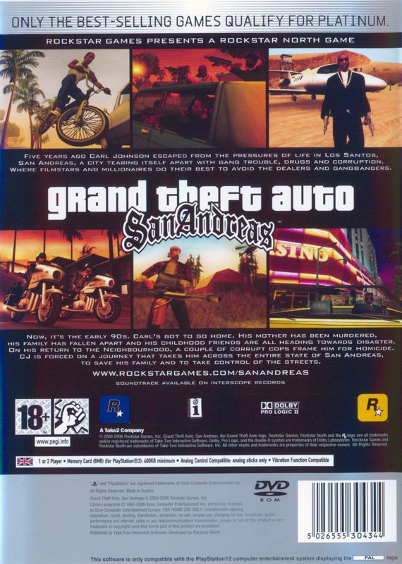 Grand Theft Auto: San Andreas (2004) - MobyGames