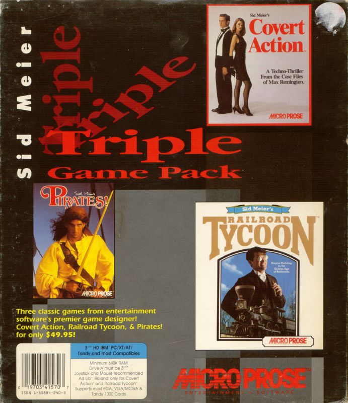 Front Cover for Sid Meier Triple Game Pack (DOS)