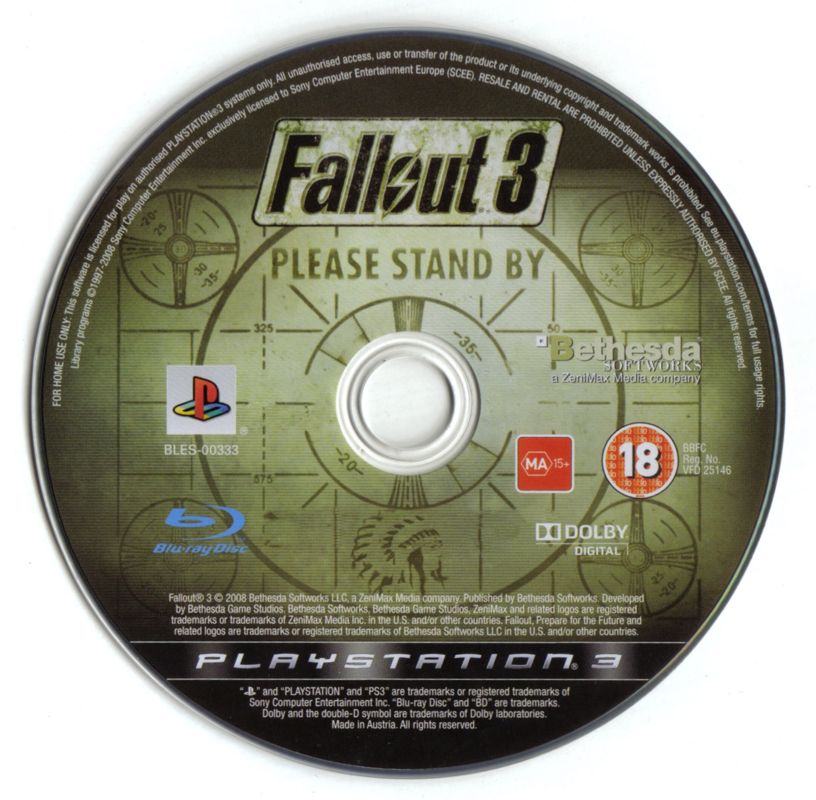 Media for Fallout 3 (PlayStation 3)