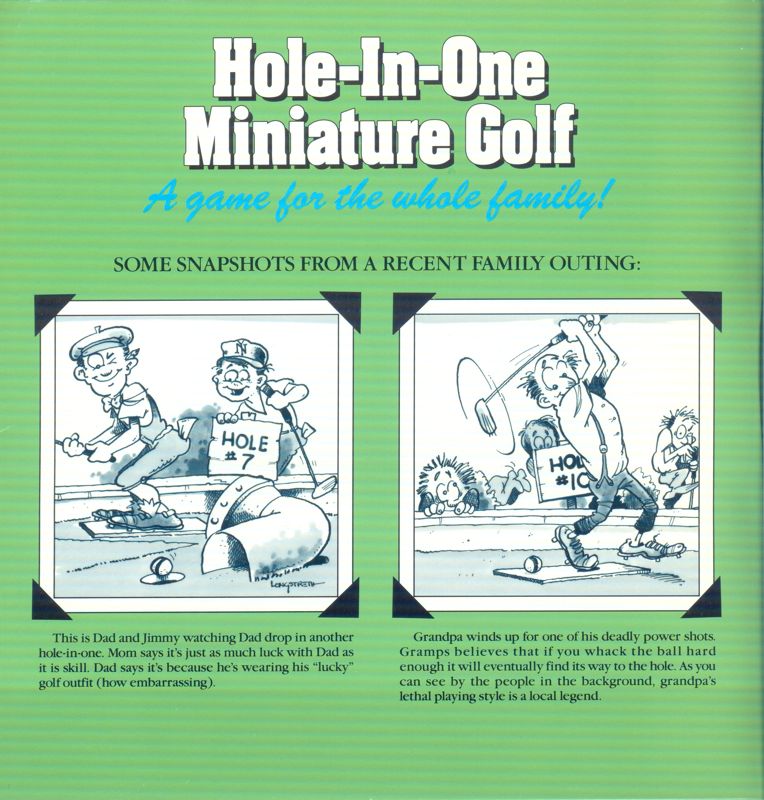 Inside Cover for Hole-In-One Miniature Golf (Amiga): Left Side