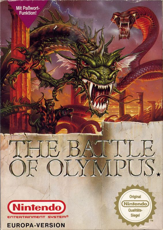 Front Cover for The Battle of Olympus (NES)