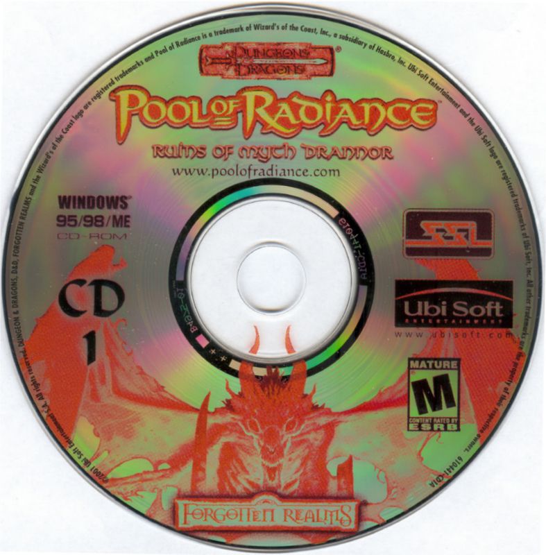 Media for Pool of Radiance: Ruins of Myth Drannor (Windows) (Re-release updated version 1.2): Disc 1/2